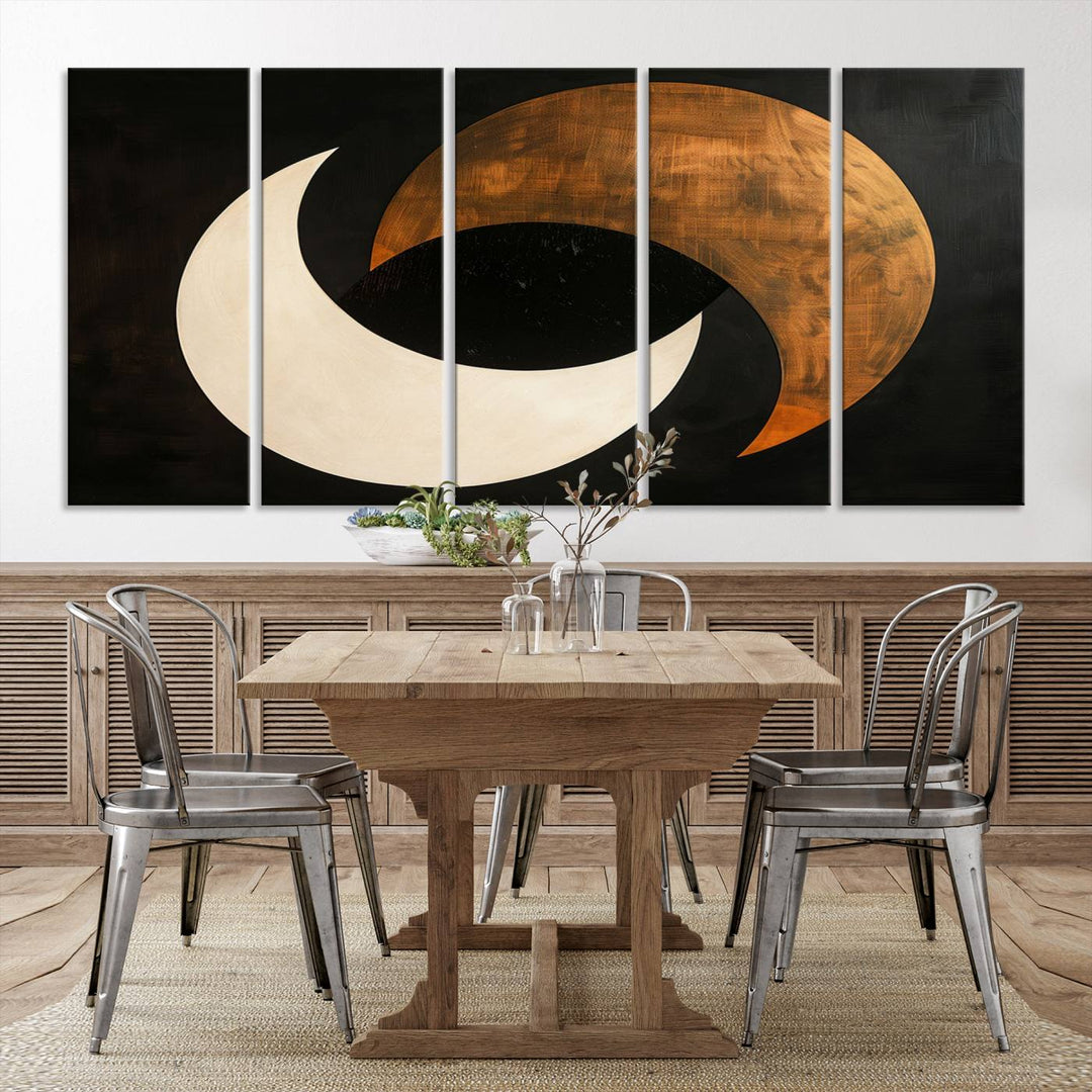 Abstract Moon Wall Art Canvas Print