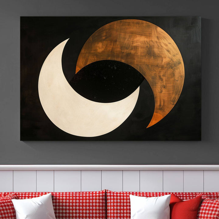 Abstract Moon Wall Art Canvas Print