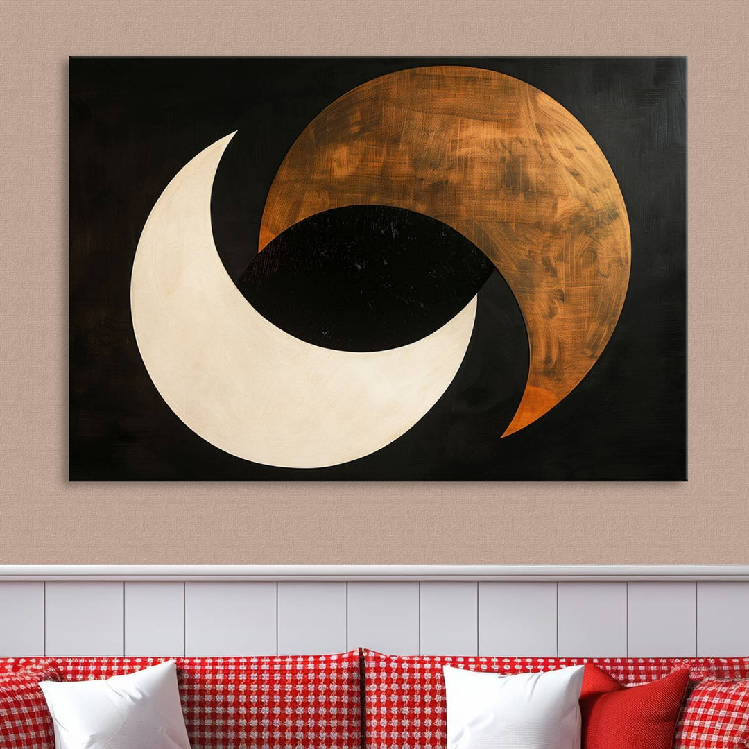 Abstract Moon Wall Art Canvas Print