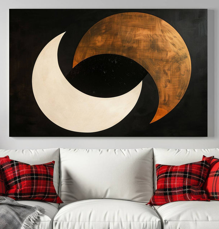 Abstract Moon Wall Art Canvas Print