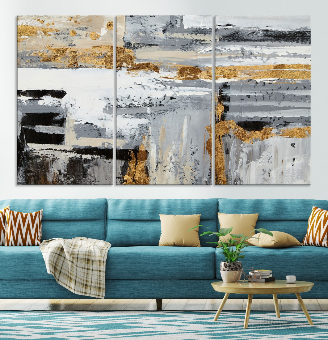 Abstract Painting Canvas Wall Art Print Paint Drip Art Framed Ready to Hang