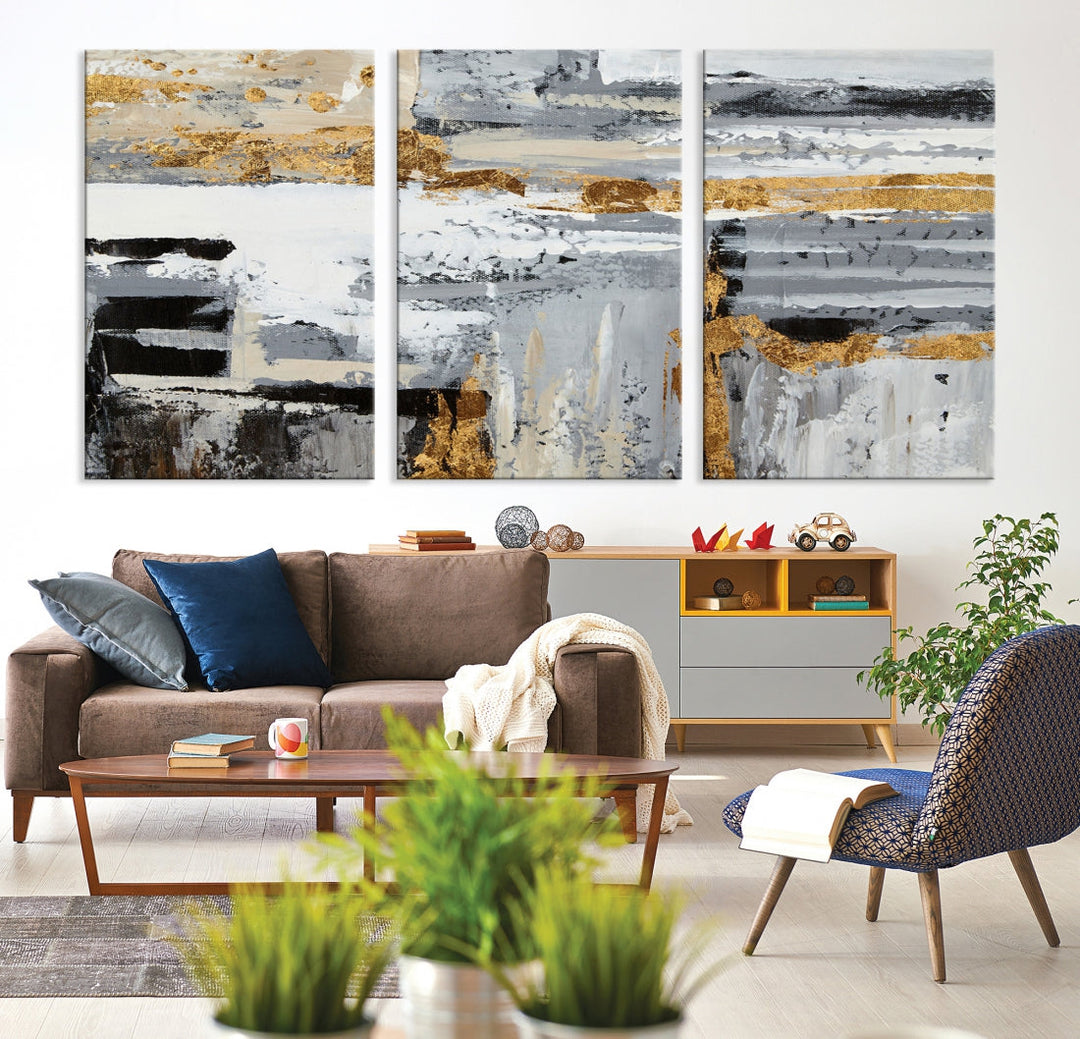 Abstract Painting Canvas Wall Art Print Paint Drip Art Framed Ready to Hang