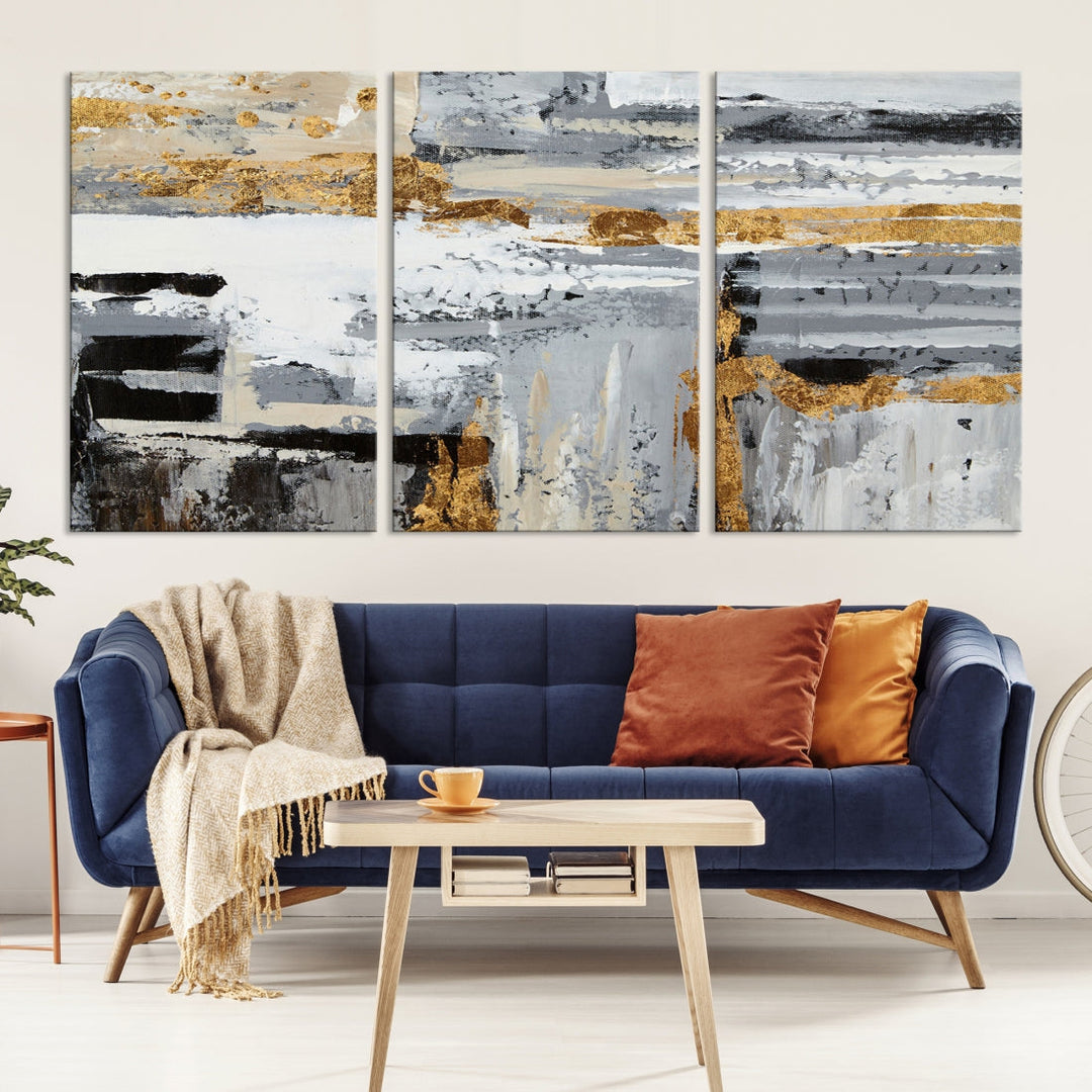 Abstract Painting Canvas Wall Art Print Paint Drip Art Framed Ready to Hang