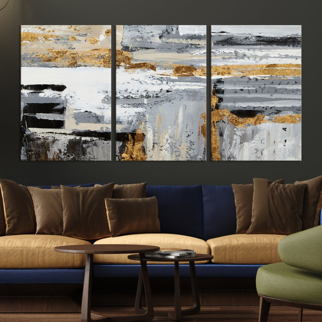 Abstract Painting Canvas Wall Art Print Paint Drip Art Framed Ready to Hang