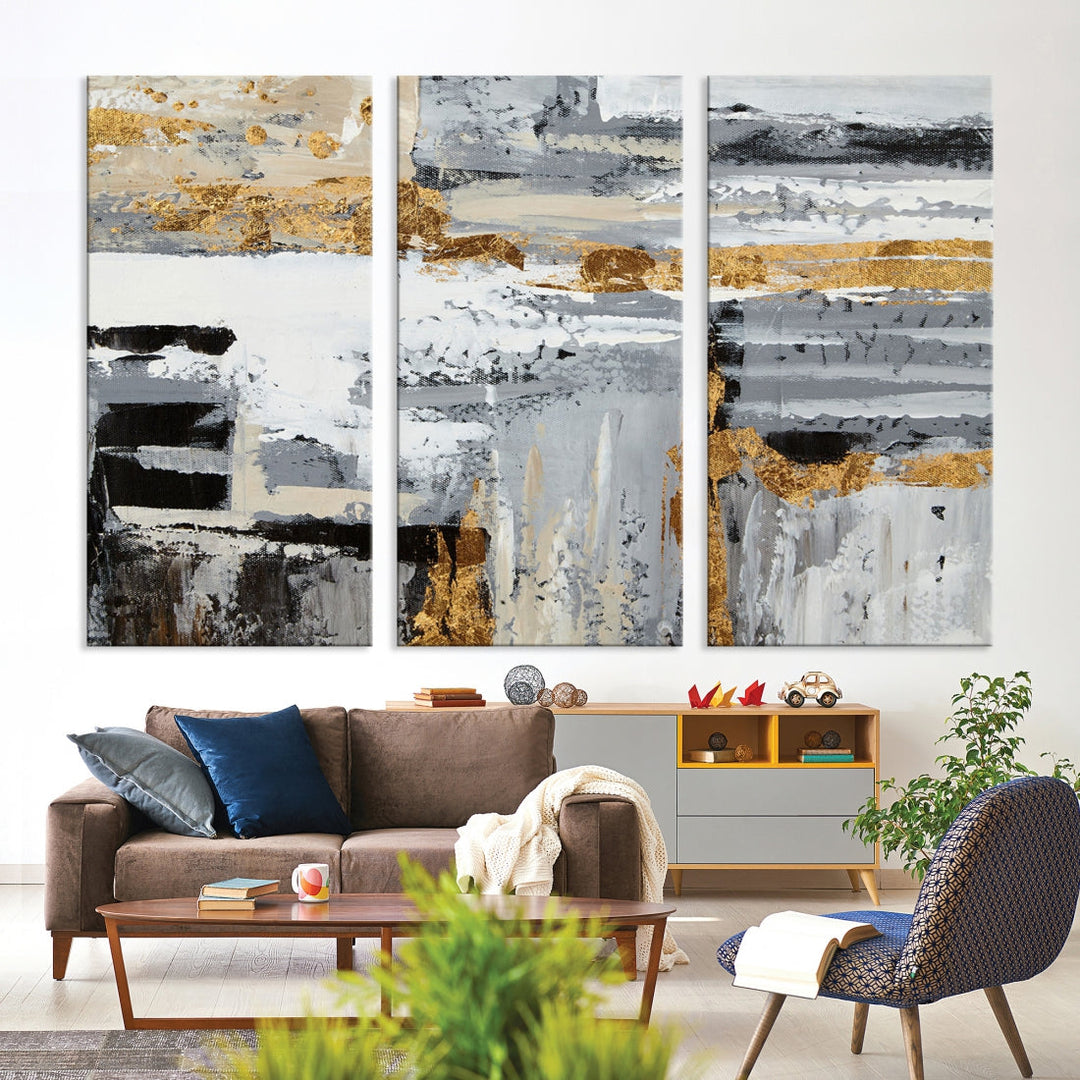 Abstract Painting Canvas Wall Art Print Paint Drip Art Framed Ready to Hang