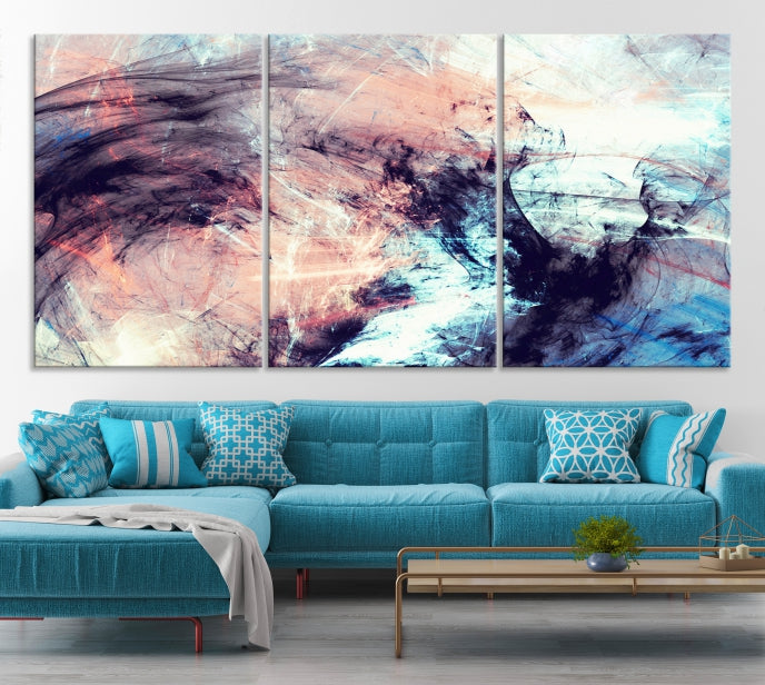 Abstract Painting Modern Canvas Wall Art Large Framed Print