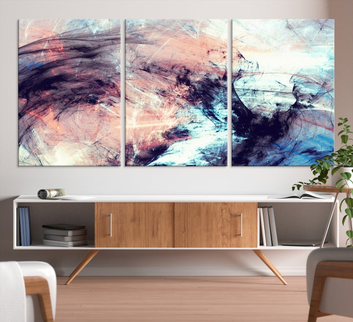 Abstract Painting Modern Canvas Wall Art Large Framed Print