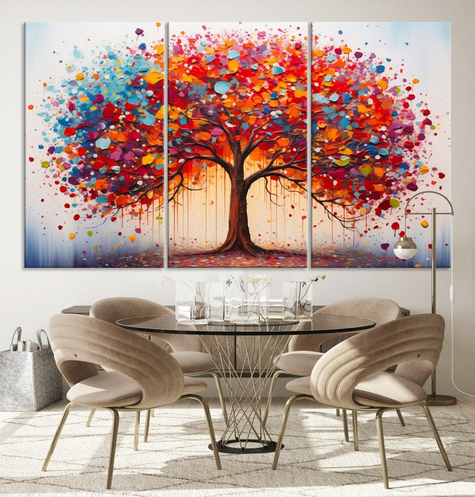 Abstract Painting of Tree Canvas Artwork for Room Decor Framed Wall Art Print