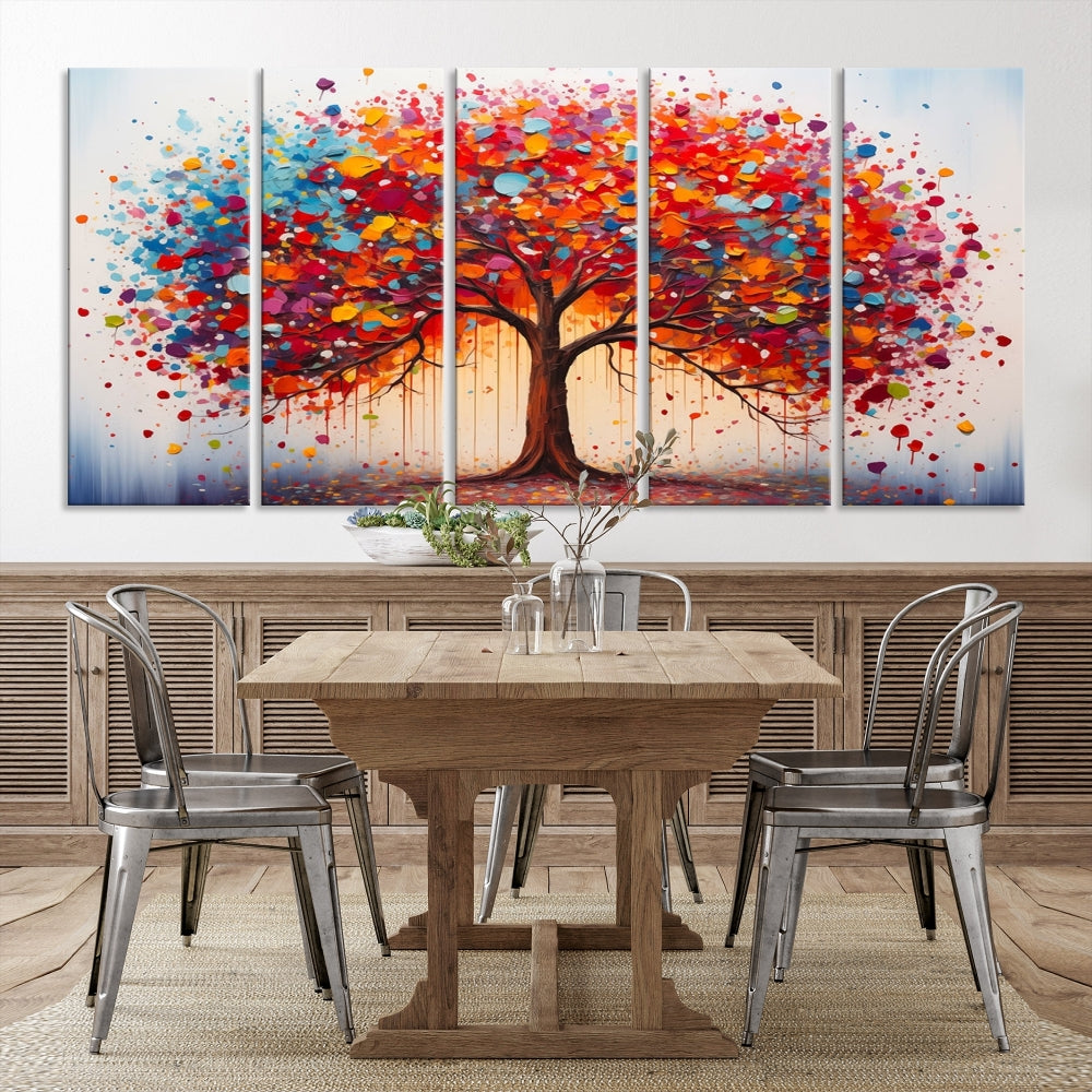 Abstract Painting of Tree Canvas Artwork for Room Decor Framed Wall Art Print