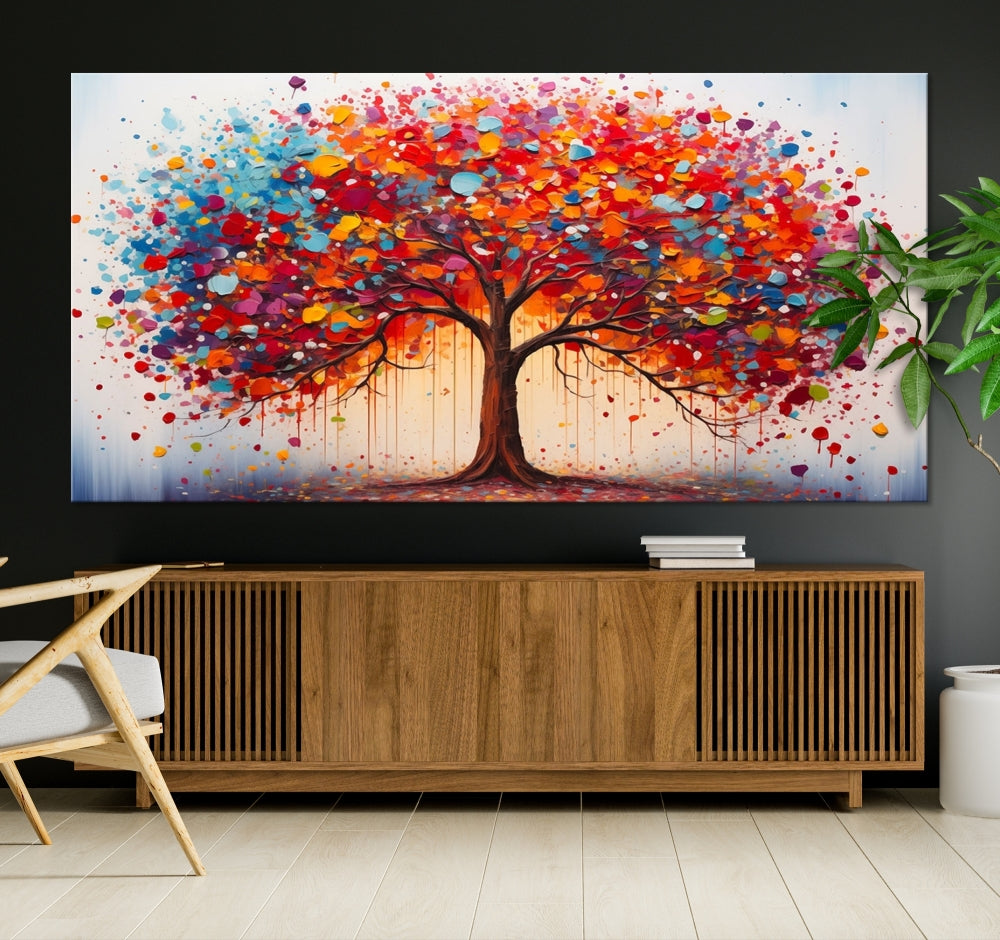 Abstract Painting of Tree Canvas Artwork for Room Decor Framed Wall Art Print