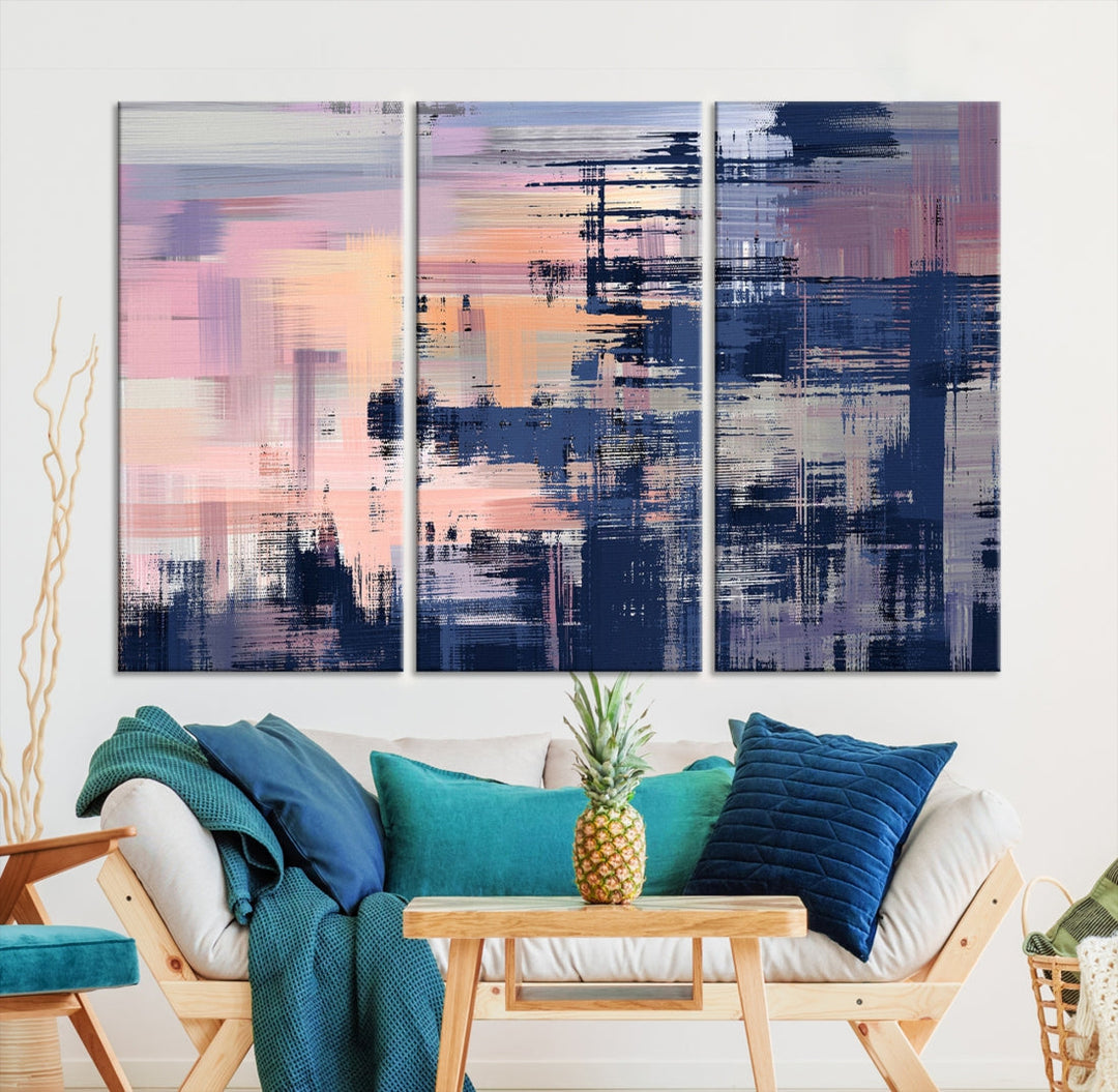 Abstract Painting on Canvas Print Paint Drip Extra Large Wall Art Framed