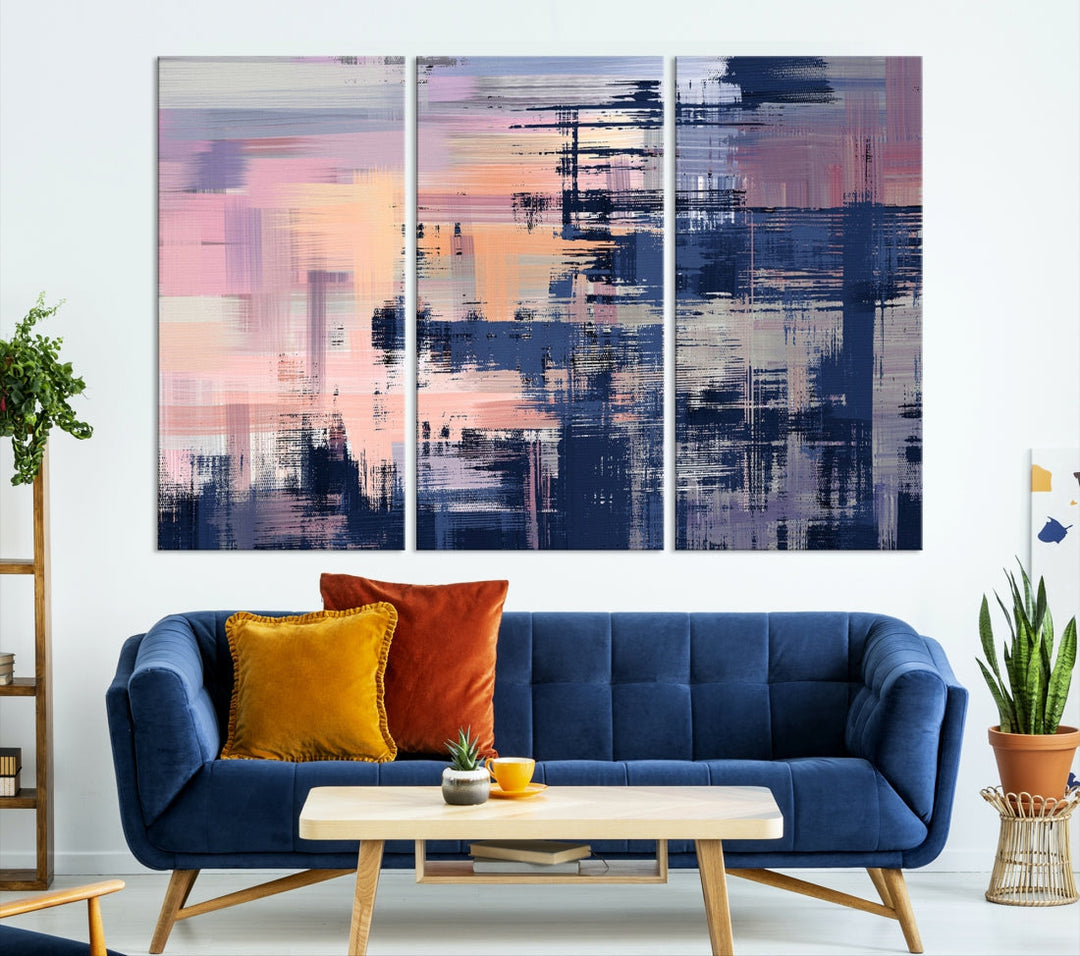 Abstract Painting on Canvas Print Paint Drip Extra Large Wall Art Framed