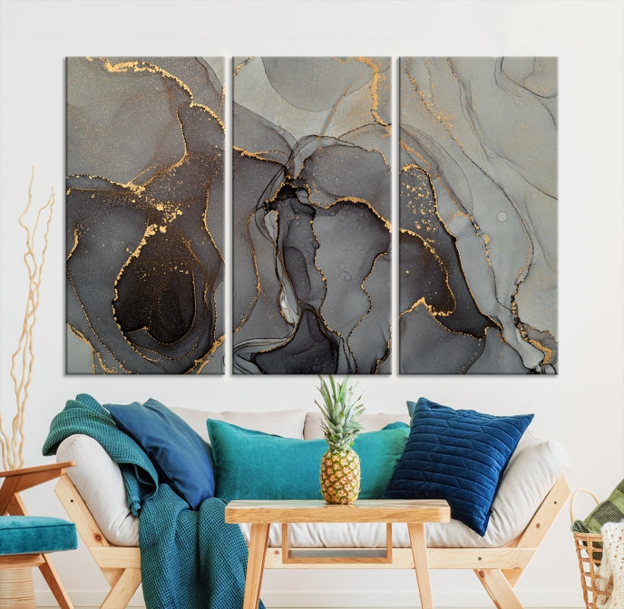 Abstract Painting on Giclee Canvas Wall Art Print Bohemian Home Design