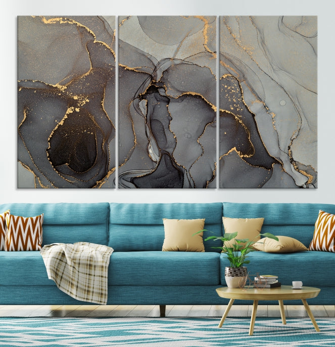 Abstract Painting on Giclee Canvas Wall Art Print Bohemian Home Design