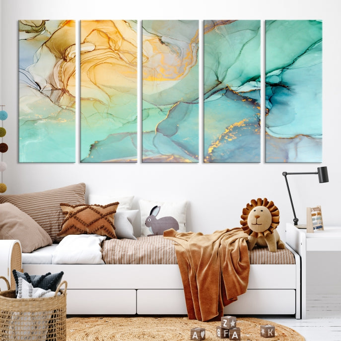 Abstract Painting on Giclee Canvas Wall Art Print for Living Room Bedroom Design