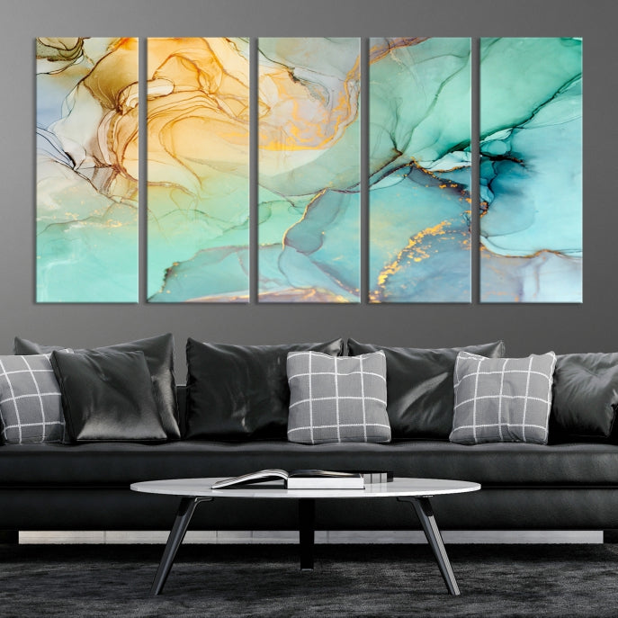 Abstract Painting on Giclee Canvas Wall Art Print for Living Room Bedroom Design