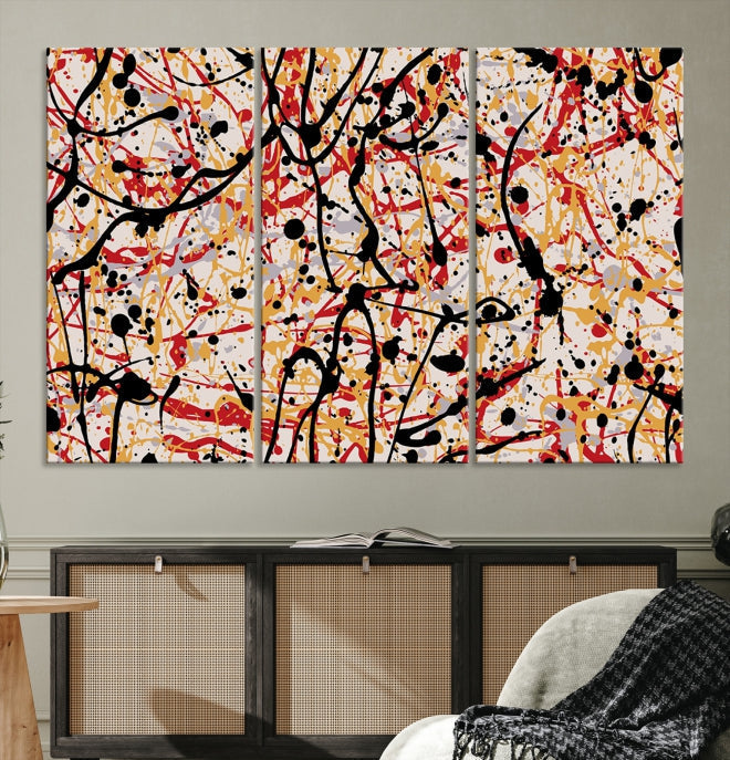 Abstract Splash Inks Large Canvas Wall Art Print Modern Marble Artwork