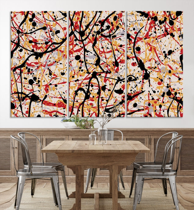 Abstract Splash Inks Large Canvas Wall Art Print Modern Marble Artwork