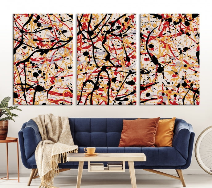 Abstract Splash Inks Large Canvas Wall Art Print Modern Marble Artwork