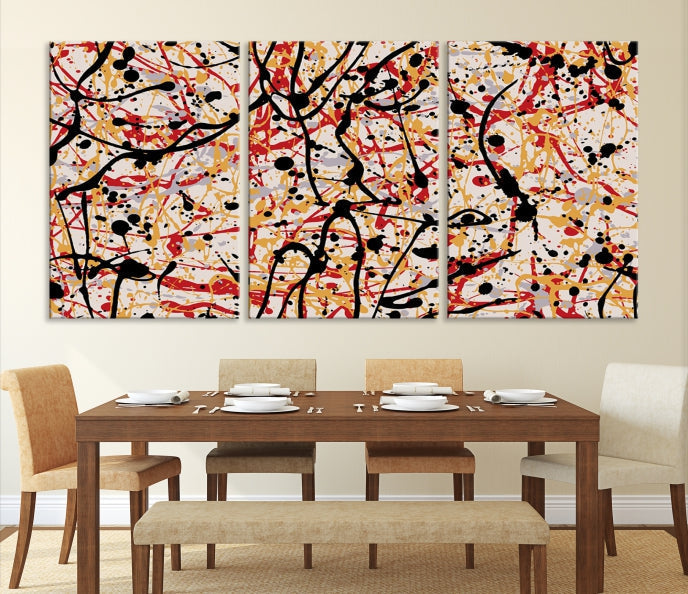 Abstract Splash Inks Large Canvas Wall Art Print Modern Marble Artwork