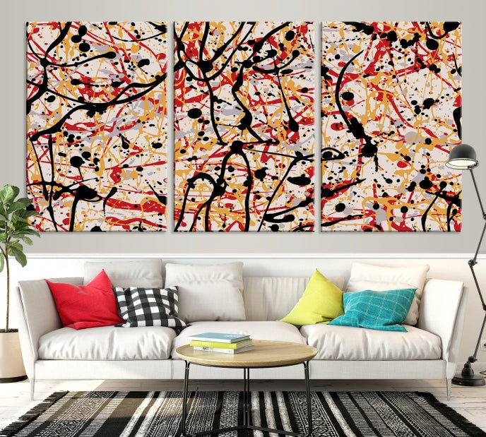 Abstract Splash Inks Large Canvas Wall Art Print Modern Marble Artwork