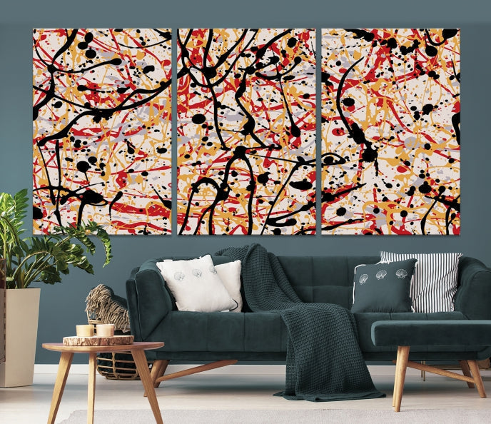 Abstract Splash Inks Large Canvas Wall Art Print Modern Marble Artwork