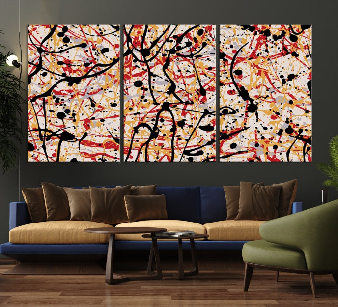 Abstract Splash Inks Large Canvas Wall Art Print Modern Marble Artwork