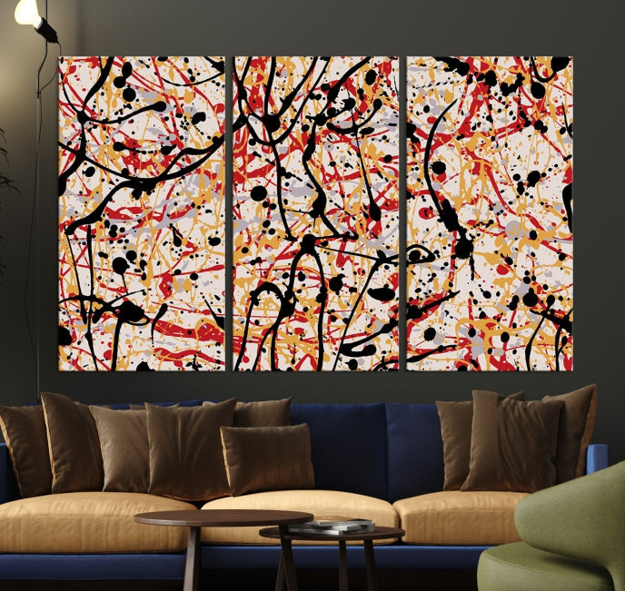 Abstract Splash Inks Large Canvas Wall Art Print Modern Marble Artwork