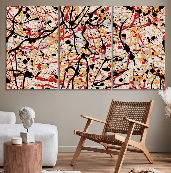 Abstract Splash Inks Large Canvas Wall Art Print Modern Marble Artwork