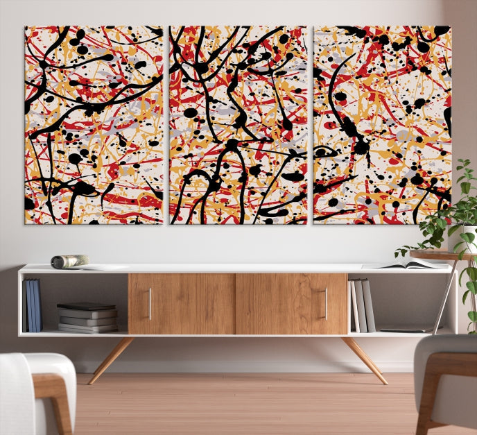 Abstract Splash Inks Large Canvas Wall Art Print Modern Marble Artwork