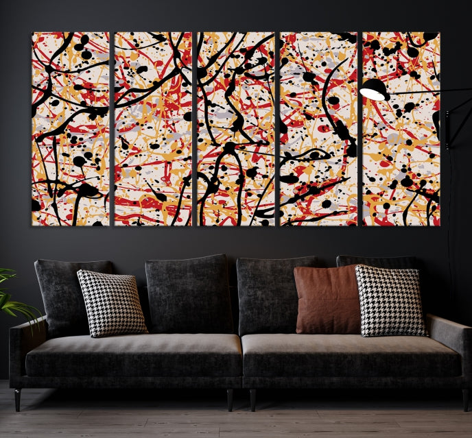 Abstract Splash Inks Large Canvas Wall Art Print Modern Marble Artwork