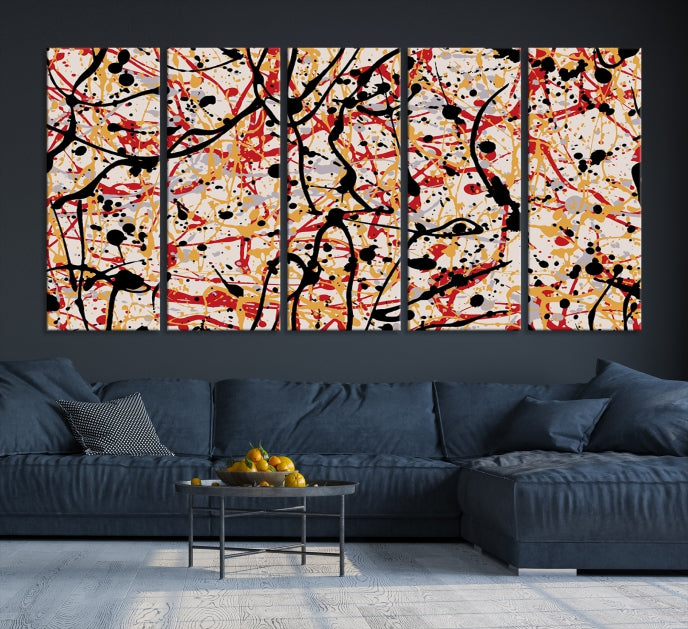 Abstract Splash Inks Large Canvas Wall Art Print Modern Marble Artwork