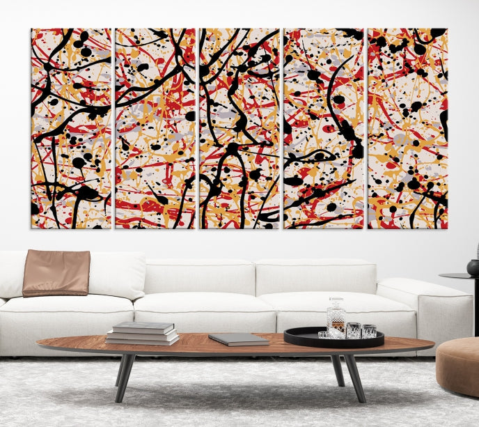 Abstract Splash Inks Large Canvas Wall Art Print Modern Marble Artwork