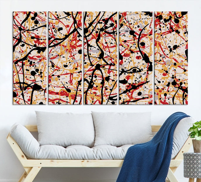 Abstract Splash Inks Large Canvas Wall Art Print Modern Marble Artwork