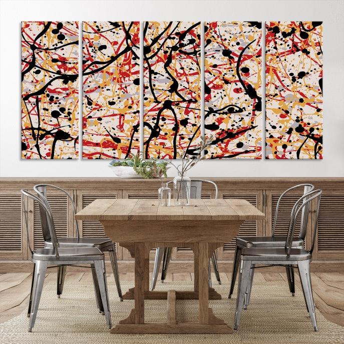 Abstract Splash Inks Large Canvas Wall Art Print Modern Marble Artwork