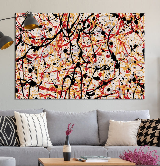 Abstract Splash Inks Large Canvas Wall Art Print Modern Marble Artwork