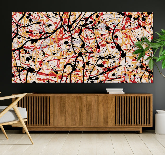 Abstract Splash Inks Large Canvas Wall Art Print Modern Marble Artwork