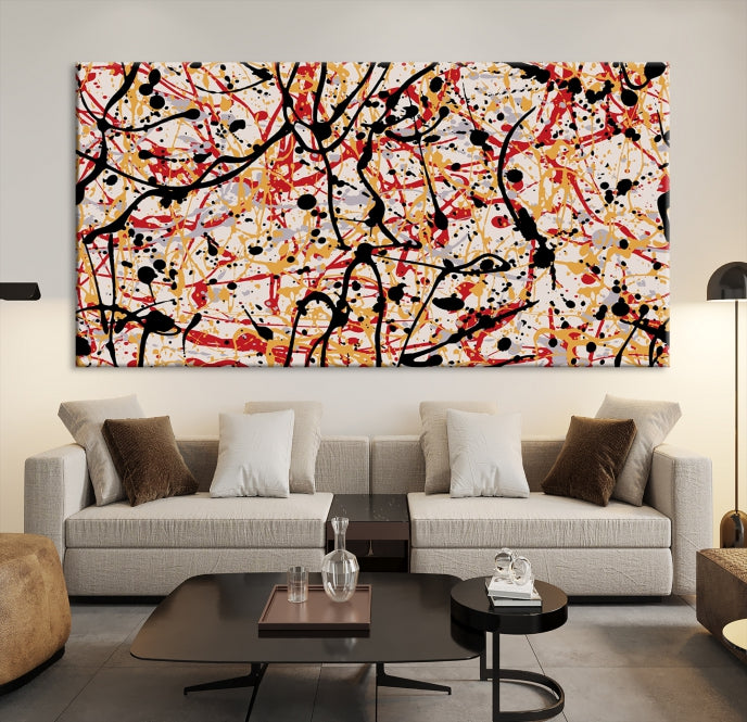 Abstract Splash Inks Large Canvas Wall Art Print Modern Marble Artwork