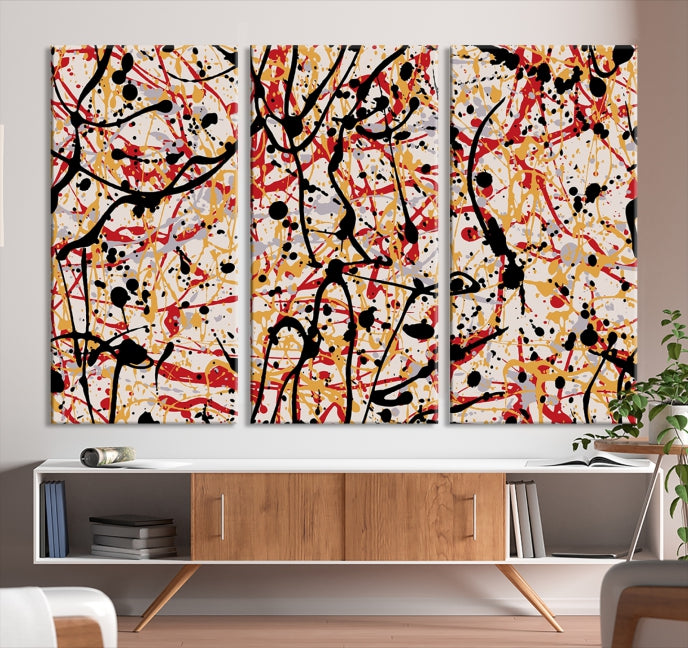 Abstract Splash Inks Large Canvas Wall Art Print Modern Marble Artwork