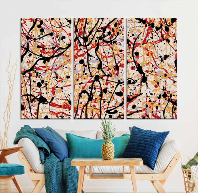 Abstract Splash Inks Large Canvas Wall Art Print Modern Marble Artwork