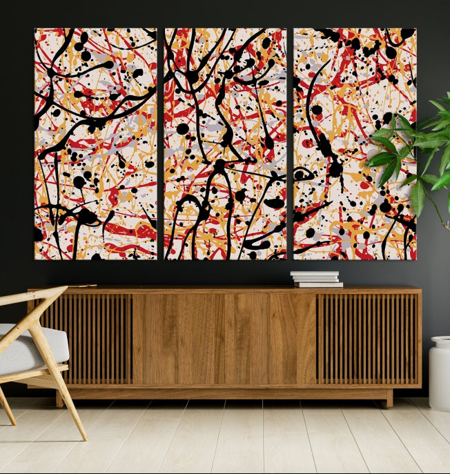 Abstract Splash Inks Large Canvas Wall Art Print Modern Marble Artwork