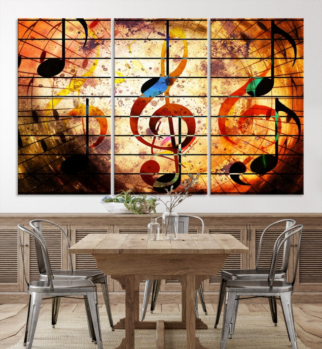 Abstract Treble Clef on Giclee Canvas Wall Art Print