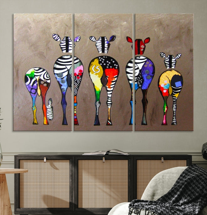 Abstract Zebra Painting Large Wall Art Canvas Print Africa Wall Decor