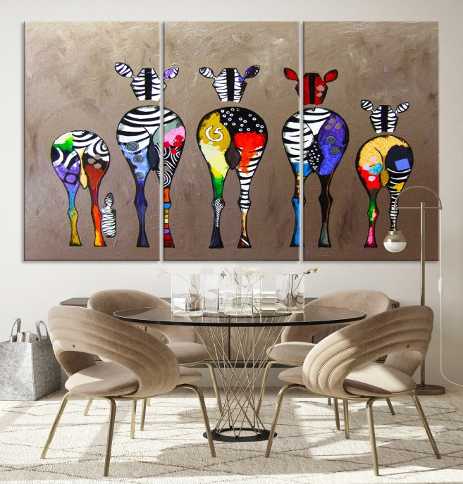 Abstract Zebra Painting Large Wall Art Canvas Print Africa Wall Decor