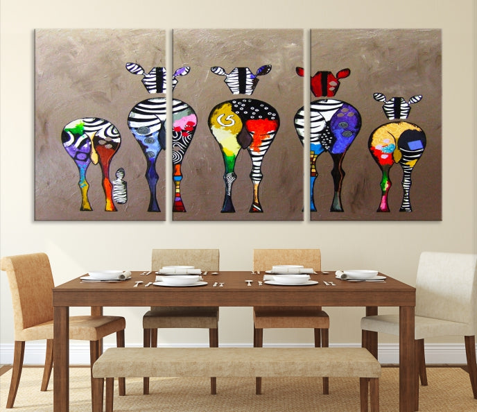 Abstract Zebra Painting Large Wall Art Canvas Print Africa Wall Decor