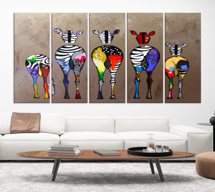 Abstract Zebra Painting Large Wall Art Canvas Print Africa Wall Decor