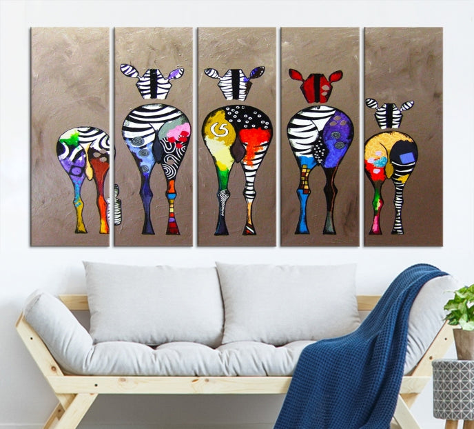 Abstract Zebra Painting Large Wall Art Canvas Print Africa Wall Decor