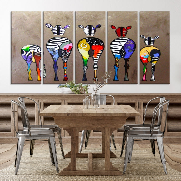 Abstract Zebra Painting Large Wall Art Canvas Print Africa Wall Decor