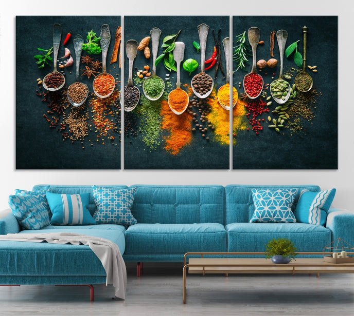 Add a Touch of Flavor to Your Kitchen with Our Large Spice Wall Art Canvas PrintA Decorative & Inspiring Decor Piece