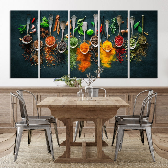 Add a Touch of Flavor to Your Kitchen with Our Large Spice Wall Art Canvas PrintA Decorative & Inspiring Decor Piece